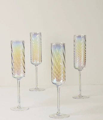 Lenox Tuscany Classics Iridescent Flutes, Set of 4