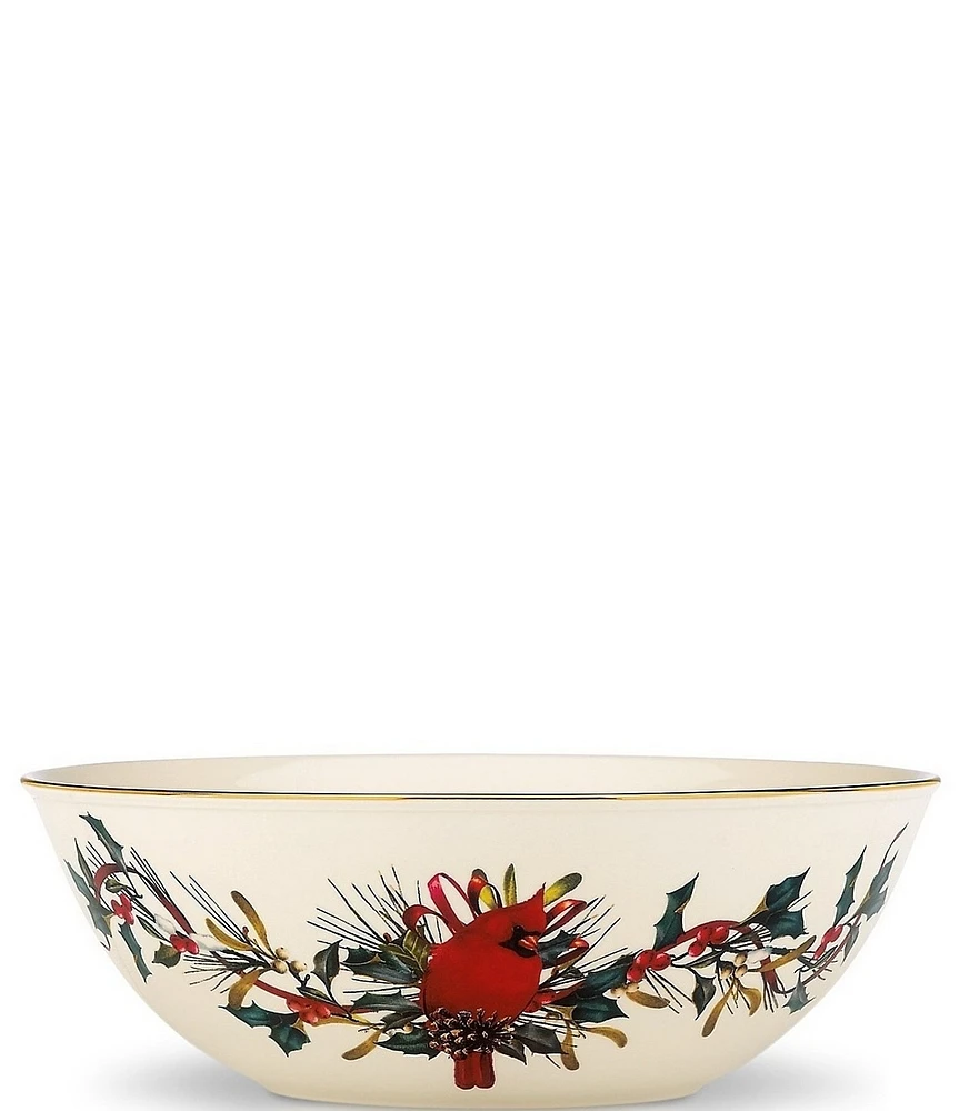 Lenox Winter Greetings 24K Gold Trimmed Serving Bowl