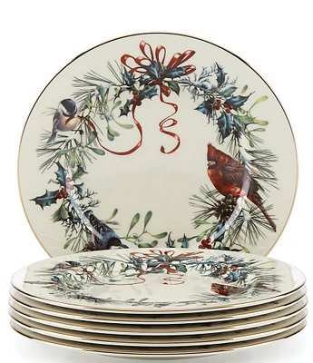 Lenox Winter Greetings Salad Dessert Plates, Set of 6