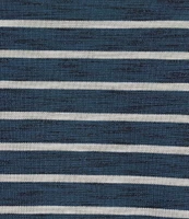 Leo & Nicole Knit Stripe V-Neck Elbow Sleeve Top