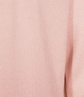 Leo & Nicole Ribbed Knit 3/4 Sleeve Open-Front Cardigan