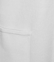 Leo & Nicole Ribbed Knit 3/4 Sleeve Open-Front Cardigan