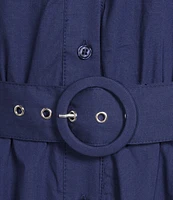 Leslie Fay Cotton Poplin Fit and Flare Eyelet Dress