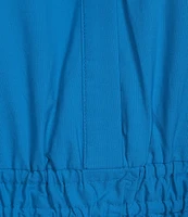 Leslie Fay Short Sleeve A-Line Cotton Poplin Maxi Dress