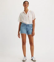 Levi's® 312 Mid Rise Mid Length Distressed Denim Shorts