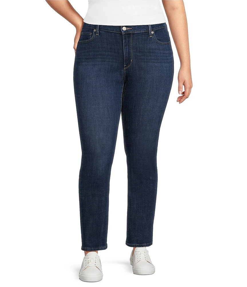 Levi's® 414 Plus Size Classic Mid Rise Straight Leg Stretch Denim Jeans