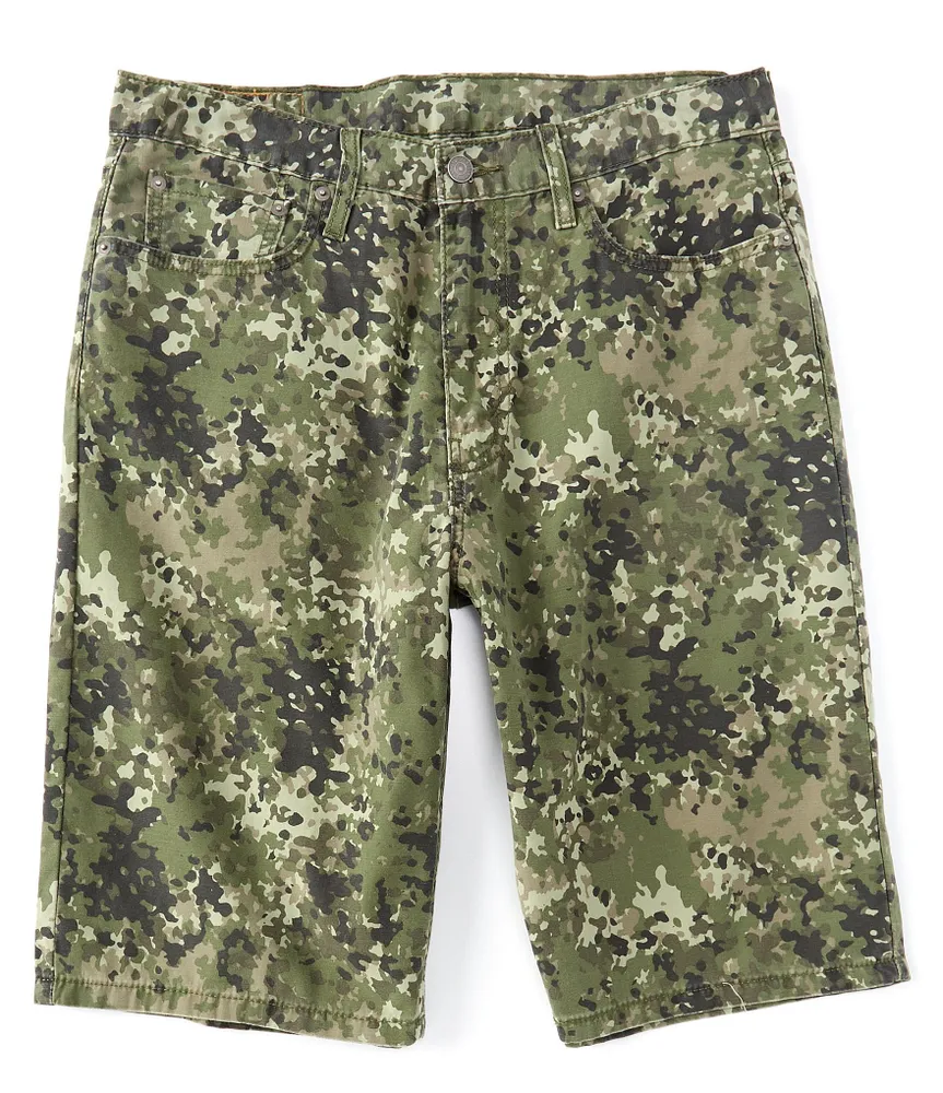 Levi's® 469 Loose Fit Camo 12#double; Inseam Denim Shorts