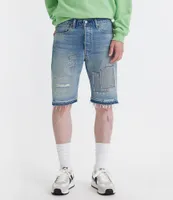 Levi's® 501 Original Fit 9#double; Inseam Regular Fit Destructed Denim Shorts