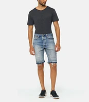 Levi's® 501 Original Fit 9#double; Inseam Regular Fit Destructed Denim Shorts