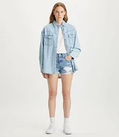 Levi's® 501® Original High-Rise Destructed Frayed Hem Denim Shorts