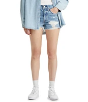 Levi's® 501® Original High-Rise Destructed Frayed Hem Denim Shorts