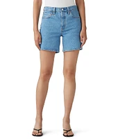 Levi's® 501® Original High Rise Mid Thigh Distressed Denim Shorts
