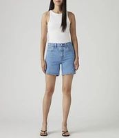 Levi's® 501® Original High Rise Mid Thigh Distressed Denim Shorts