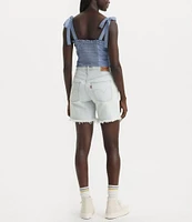Levi's® 501® Original High Rise Mid Thigh Distressed Denim Shorts