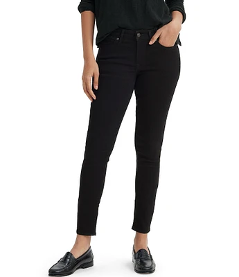 Levi's® 711 Mid Rise Black Skinny Jeans