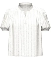 Levi's® Amelie Vertical Line Poplin Short Sleeves Blouse