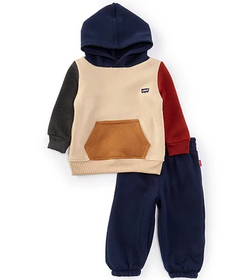 Levi's® Baby Boys 12-24 Months Long-Sleeve Color Block Fleece Hoodie & Jogger Pants Set