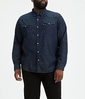 Levi's® Big & Tall Classic Western Denim Long Sleeve Woven Shirt