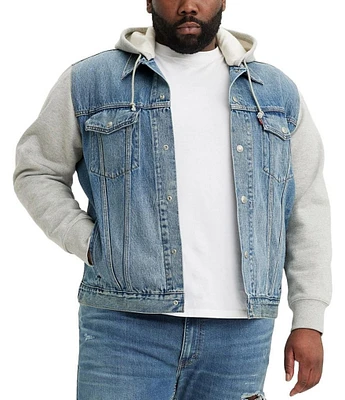 Levi's® Big & Tall Hybrid Hoodie V Denim Trucker Jacket