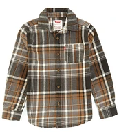 Levi's® Big Boys 8-20 Long Sleeve Plaid Flannel Shirt