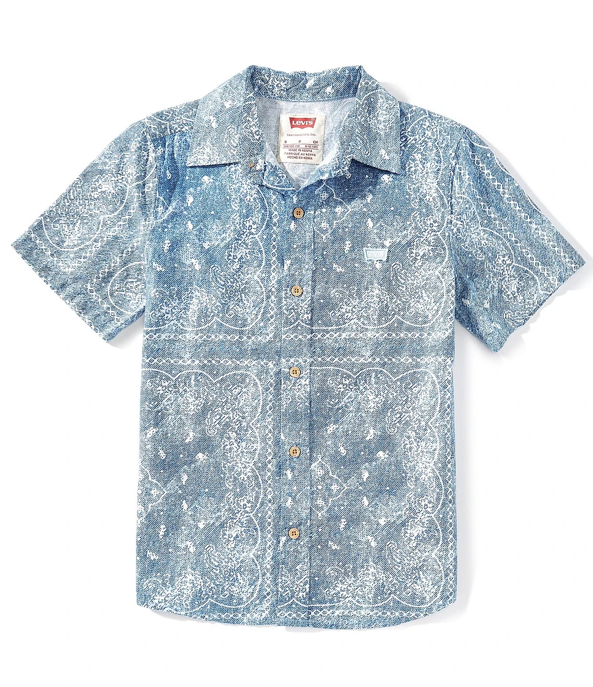 Levi's® Big Boys 8-20 Short Sleeve Bandana-Printed Woven Shirt