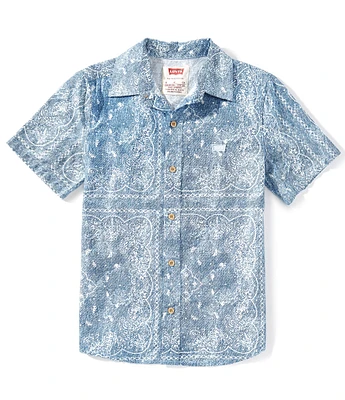 Levi's® Big Boys 8-20 Short Sleeve Bandana-Printed Woven Shirt