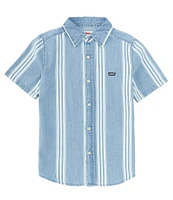 Levi's® Big Boys 8-20 Short Sleeve Striped Woven Shirt