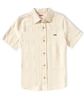 Levi's® Big Boys 8-20 Short Sleeve Textured-Stripe Woven Shirt