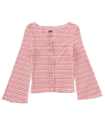 Levi's® Big Girls 7-16 Long Bell Sleeve Rib-Knit Top