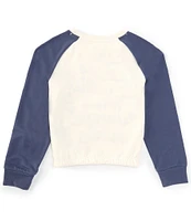 Levi's® Big Girls 7-16 Long Sleeve Raglan Cinched Top