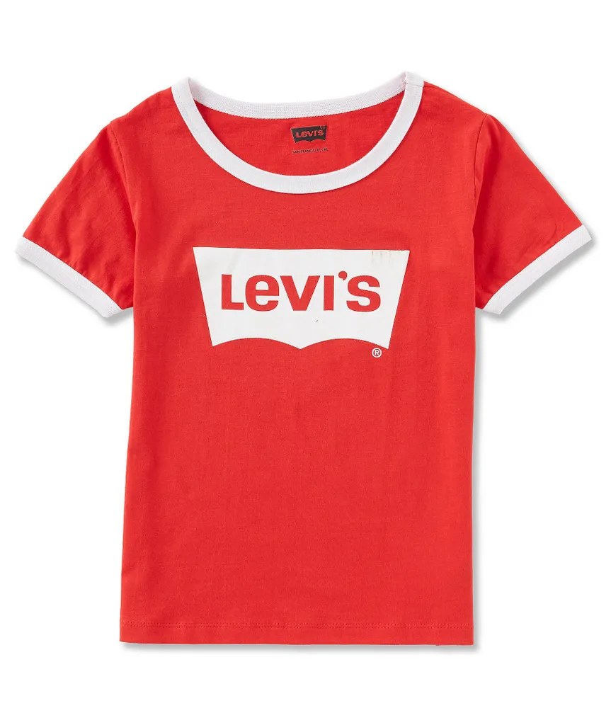 Levi's® Big Girls 7-16 Short-Sleeve Batwing Ringer T-Shirt