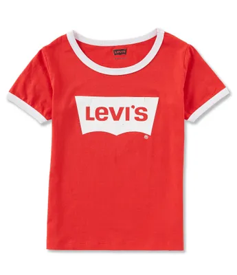 Levi's® Big Girls 7-16 Short-Sleeve Batwing Ringer T-Shirt