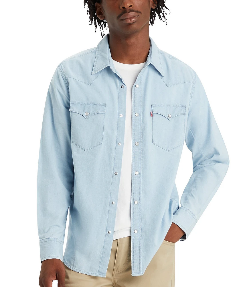 Levi's® Classic Fit Long Sleeve Woven Western Denim Shirt