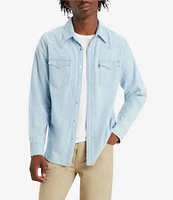 Levi's® Classic Fit Long Sleeve Woven Western Denim Shirt