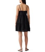 Levi's® Cora Sleeveless Eyelet Embroidered Scalloped-Hem Mini Dress