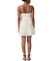 Levi's® Cora Sleeveless Eyelet Embroidered Scalloped-Hem Mini Dress