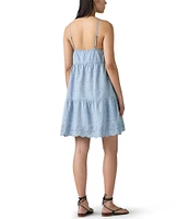 Levi's® Cora Sleeveless Eyelet Embroidered Scalloped-Hem Mini Dress