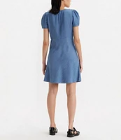 Levi's® Delray Short Sleeve Tie Front Mini Dress