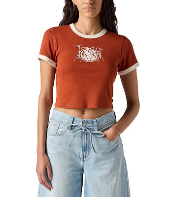 Levi's® Drum Set Ringer Graphic Short Sleeve Mini T-Shirt