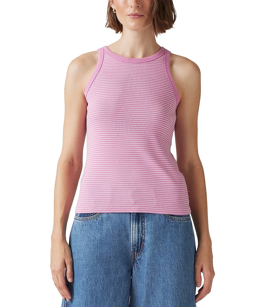 Levi's® Essential Sleeveless Striped Racer Tank Top