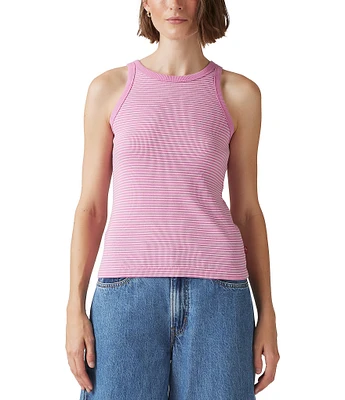 Levi's® Essential Sleeveless Striped Racer Tank Top