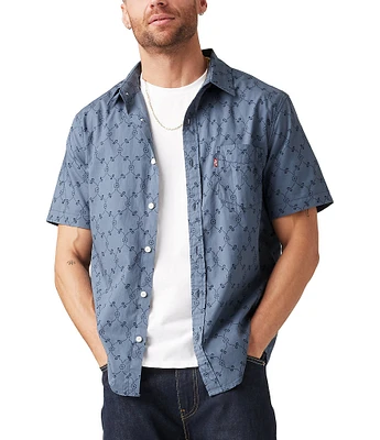 Levi's® Geometric Printed Pocketed Short Sleeve Woven Shirt