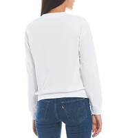 Levi's® Graphic Standard Crew Neck Long Sleeve Ribbed Hem Sweatshirt