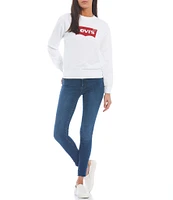 Levi's® Graphic Standard Crew Neck Long Sleeve Ribbed Hem Sweatshirt