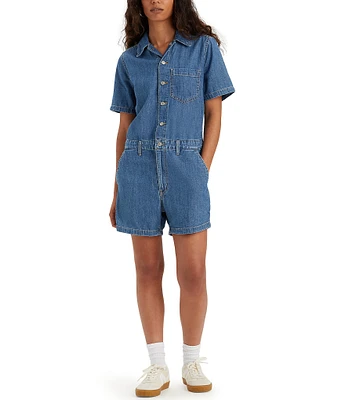 Levi's® Heritage Short Sleeve Denim Romper