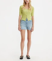 Levi's® High Rise Frayed Hem Distressed Cut Off Shorts