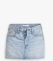 Levi's® Icon Mid Rise Raw Hem Denim Micro Mini Skirt