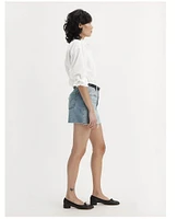 Levi's® Icon Mid Rise Raw Hem Denim Micro Mini Skirt