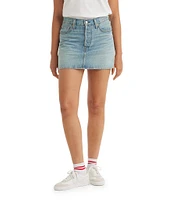 Levi's® Icon Mid Rise Raw Hem Denim Micro Mini Skirt