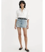 Levi's® Icon Mid Rise Raw Hem Denim Mini Skirt